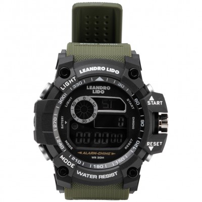 фитнес,оборудване,всичкото,фитнес,оборудване,leandro,lido,palermo,unisex,sports,watch,dark,green