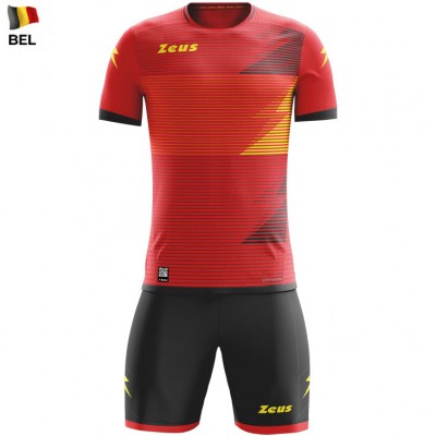 всички,футболни,облекла,zeus,mundial,teamwear,set,jersey,with,shorts,red,black