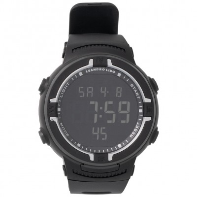 leandro,lido,vernazza,unisex,sports,watch,black,white