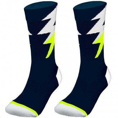чорапи,zeus,thunder,long,special,training,socks,navy,neon,yellow