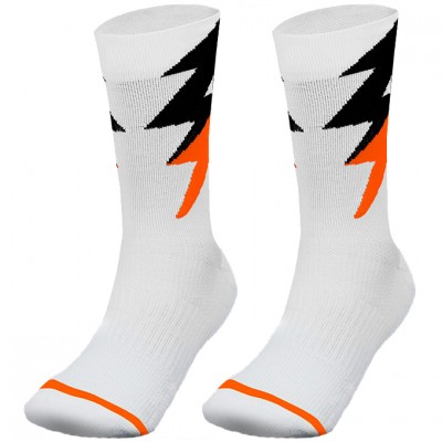 чорапи,zeus,thunder,long,special,training,socks,white,orange
