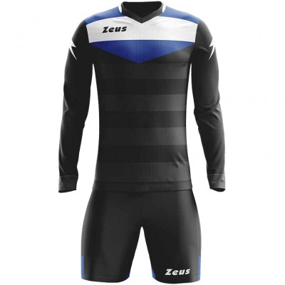 вратарски,ръкавици,и,облекло,всички,футболни,облекла,zeus,argo,goalkeeper,kit,long,sleeved,jersey,with,shorts,black,royal