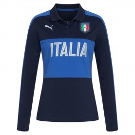 italy,figc,puma,women,long,sleeved,polo,shirt