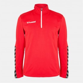 Hummel Hlf-Zp SwtSht Sn99 - True Red - 3X LARGE hummel,quarter,zip,fleece,fabric,true,red
