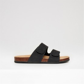 сандали,мъжки,сандали,threadbare,faux,suede,two,strap,sandals,black