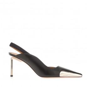 Обувки Off White Allen Frame Slingback Pumps - Black Silver обувки,off,white,allen,frame,slingback,pumps,black,silver