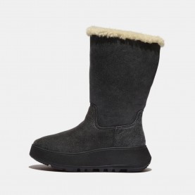 Обувки FitFlop F-Mode Shearling Flatform Boots - Black обувки,дамски,боти,fitflop,f,mode,shearling,flatform,boots,black