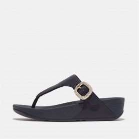 сандали,fitflop,lulu,crystal,buckle,leather,toe,post,sandals,navy