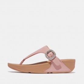 сандали,fitflop,lulu,crystal,buckle,leather,toe,post,sandals,beige