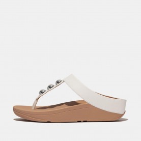 сандали,fitflop,fino,mirror,dome,leather,toe,post,sandals,white