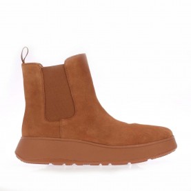 обувки,дамски,боти,fitflop,f,mode,suede,flatform,chelsea,boots,tan
