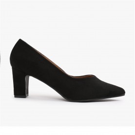 Wheres That From Serena Block Heel With Pointed Toe In Black Suede - Black LY Suede дамски,обувки,wheres,that,from,serena,block,heel,with,pointed,toe,in,black,suede,black,ly,suede