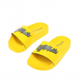 Off White Pool Sliders - Yellow Blue off,white,pool,sliders,yellow,blue