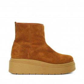 Обувки Dune London Podsey Faux Shearling Lined Platform Boots - Tan обувки,дамски,боти,dune,london,podsey,faux,shearling,lined,platform,boots,tan