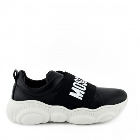 Маратонки MOSCHINO Logo Slip On Trainers - Black Var 2 маратонки,маратонки,за,училище,ученически,обувки,moschino,logo,slip,on,trainers,black,var,2