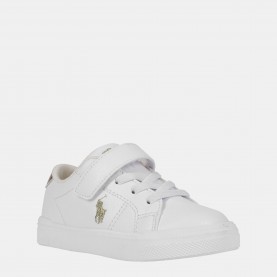 Маратонки Polo Ralph Lauren Kids Sutton Low-Top Trainers - White/Gold маратонки,polo,ralph,lauren,kids,sutton,low,top,trainers,white,gold