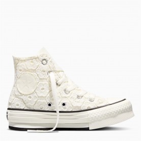 Маратонки Converse Kids' Canvas High-Top Trainers - Egret/Black маратонки,детски,летни,маратонки,и,платнени,обувки,детски,обувки,от,текстил,converse,kids',canvas,high,top,trainers,egret,black