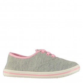 Детски обувки Slazenger Infants Canvas Pumps - Grey Marl/Pink детски,обувки,детски,маратонки,slazenger,infants,canvas,pumps,grey,marl,pink