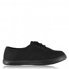 Детски обувки Slazenger Childrens Canvas Pumps - Black детски,обувки,детски,летни,маратонки,и,платнени,обувки,маратонки,за,училище,гуменки,и,платненки,за,училище,ученически,обувки,обувки,за,физическо,детски,обу