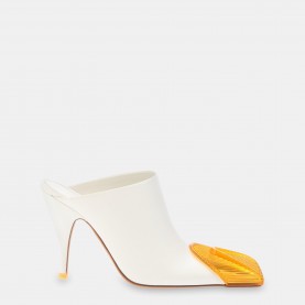 Off White Kids Lunar Heeled Mules - White Orange off,white,kids,lunar,heeled,mules,white,orange