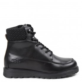 boss,logo,biker,boots,juniors,black,09b