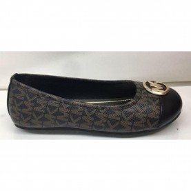 MICHAEL Michael Kors Kids Oaklynn Ballet Pump - Black/Brown michael,michael,kors,kids,oaklynn,ballet,pump,black,brown
