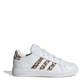 Детски маратонки Adidas Girls Grand Court Trainers - White/Animal детски,маратонки,разпродажба,adidas,детски,маратонки,adidas,girls,grand,court,trainers,white,animal