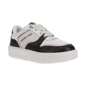 MICHAEL MICHAEL KORS Emmet Rumi Sneaker Juniors - White/Brown michael,michael,kors,emmet,rumi,sneaker,juniors,white,brown