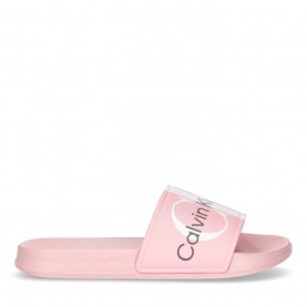 Calvin Klein Jeans Logo Sliders Juniors - Nude calvin,klein,jeans,logo,sliders,juniors,nude