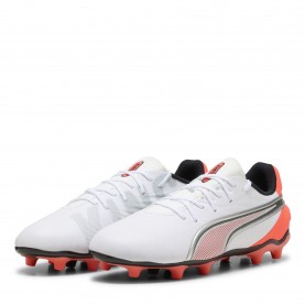 Детски футболни бутонки Puma Unisex Kids King Match Firm Ground Football Boots - WhGlRed BlkSil детски,футболни,бутонки,детски,маратонки,за,футбол,на,закрито,детски,футболни,обувки,всички,футболни,обувки,детски,футболни,обувки,футболни,обувки,за,мек,т