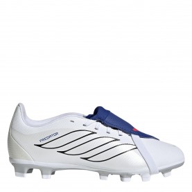 Футболни бутонки adidas Kids adidas Predator Fold-Over Tongue Club Firm Ground Football Boots - White/Blue футболни,бутонки,детски,футболни,обувки,детски,футболни,обувки,футболни,обувки,за,мек,терен,всички,футболни,обувки,футболни,обувки,за,твърд,терен,футбол,ad