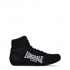 Юношески обувки Lonsdale Contender Junior Boxing Boots - Black/White юношески,обувки,lonsdale,contender,junior,boxing,boots,black,white