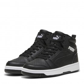 разпродажба,puma,детски,маратонки,puma,rebound,v6,mid,wtr,jr,black,white