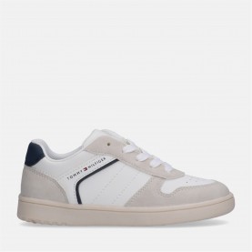 Детски маратонки Tommy Hilfiger Unisex Kids' Block Low-Top Trainers - White/Beige детски,маратонки,tommy,hilfiger,unisex,kids',block,low,top,trainers,white,beige