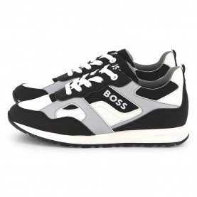 boss,logo,trainers,juniors,black,09b