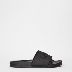 пантофи,чехли,mallet,men's,slider,slippers,triple,black