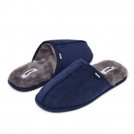Пантофи DKNY Mens Slippers Castor - Blue/Grey пантофи,чехли,промоция,на,зимни,облекла,dkny,mens,slippers,castor,blue,grey