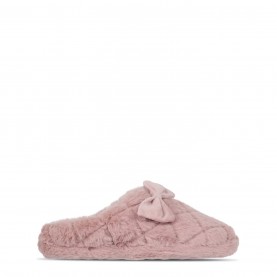 чехли,linea,faux,fur,bow,slipper,pink