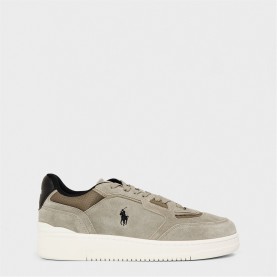 Маратонки Polo Ralph Lauren Men's Open Master Court Trainers - Earth Grey маратонки,мъжки,маратонки,за,закрито,и,корт,мъжки,маратонки,polo,ralph,lauren,men's,open,master,court,trainers,earth,grey
