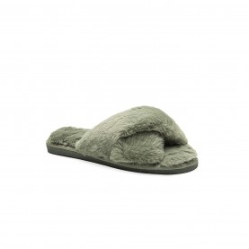 чехли,be,you,faux,fur,cross,over,slipper,khaki