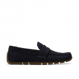 Clarks Mens Loafers - Navy Suede clarks,men,s,loafers,navy,suede