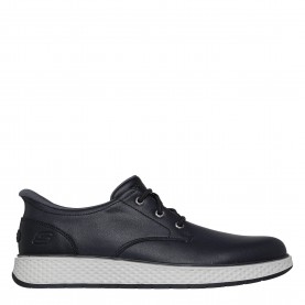 Маратонки Skechers Mens Burkett Leather Slip-On Trainers - Black маратонки,skechers,men,s,burkett,leather,slip,on,trainers,black
