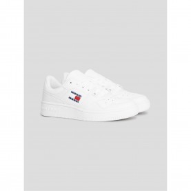 Баскетболни кецове Tommy Jeans Essential Retro Basketball Trainers - White баскетболни,кецове,tommy,jeans,essential,retro,basketball,trainers,white
