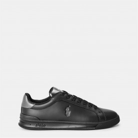 Маратонки Polo Ralph Lauren Men's Heritage Court Low-Top Trainers - Black/Gunmetal маратонки,маратонки,за,училище,ученически,обувки,мъжки,маратонки,polo,ralph,lauren,men's,heritage,court,low,top,trainers,black,gunmetal