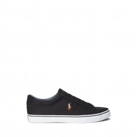 Маратонки Polo Ralph Lauren Mens Sayer Canvas Low-Top Trainers - Black 001 маратонки,мъжки,ежедневни,облекла,мъжки,маратонки,polo,ralph,lauren,men,s,sayer,canvas,low,top,trainers,black,001