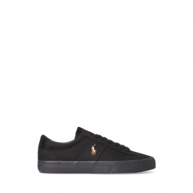 Маратонки Polo Ralph Lauren Mens Sayer Canvas Low-Top Trainers - Black/Black маратонки,мъжки,ежедневни,облекла,мъжки,маратонки,polo,ralph,lauren,men,s,sayer,canvas,low,top,trainers,black,black