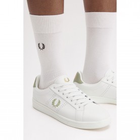 Маратонки Fred Perry Mens Leather Low-Top Trainers - Ecru/Mint маратонки,мъжки,маратонки,fred,perry,men,s,leather,low,top,trainers,ecru,mint