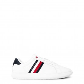 Маратонки Tommy Hilfiger Mens ESS LTH Cupsle Low-Top Trainers - White маратонки,мъжки,маратонки,tommy,hilfiger,men,s,ess,lth,cupsle,low,top,trainers,white
