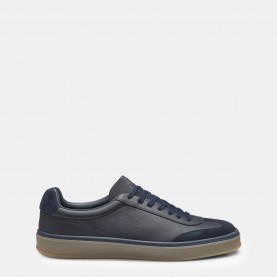 Маратонки Boss Mens Zarek Suede Leather Low-Top Trainers - Blue 401 маратонки,мъжки,маратонки,boss,men,s,zarek,suede,leather,low,top,trainers,blue,401