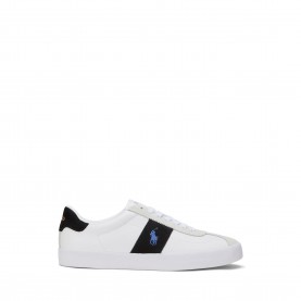 Маратонки Polo Ralph Lauren Court Vulc Leather Suede Trainers - White/Blue маратонки,мъжки,ежедневни,облекла,мъжки,маратонки,polo,ralph,lauren,court,vulc,leather,suede,trainers,white,blue